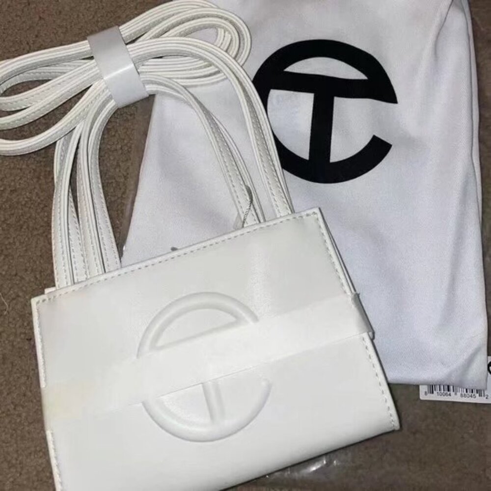 Telfar Small White Shopping Bag